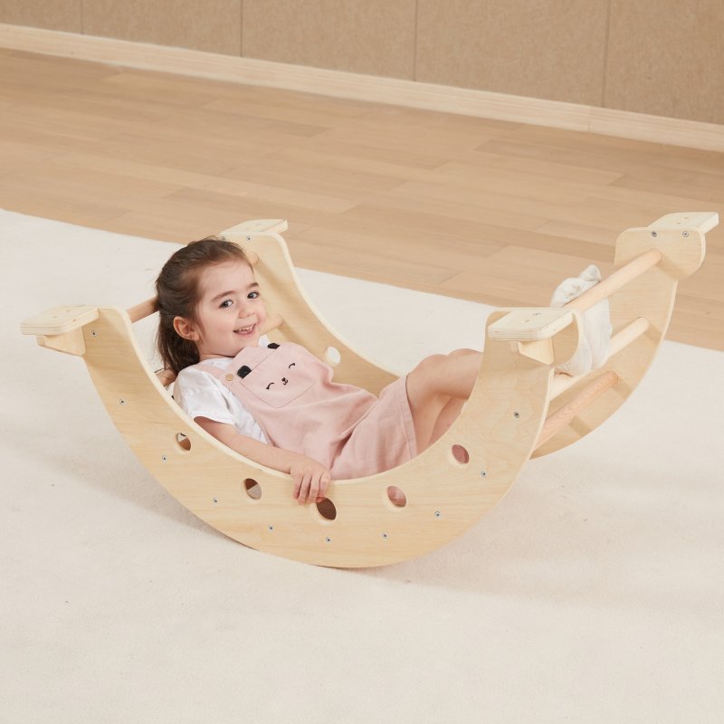 Viga Drewniany Bujak Montessori Huśtawka Równoważnia 18m+ | BUBA TOYS