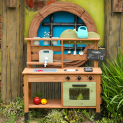 Drewniana Kuchnia Błotna Ogrodowa Mud Kitchen Outdoor 3+ | BUBA TOYS