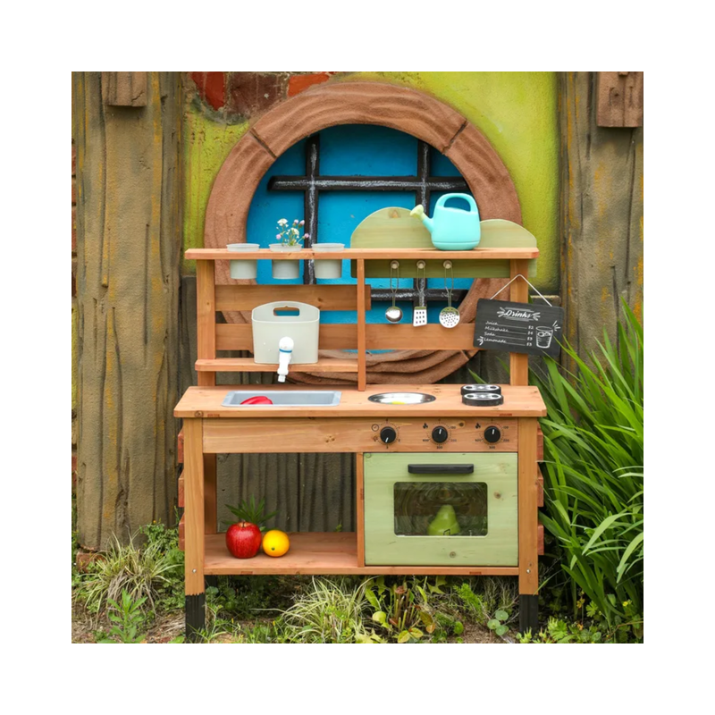 Drewniana Kuchnia Błotna Ogrodowa Mud Kitchen Outdoor 3+ | BUBA TOYS