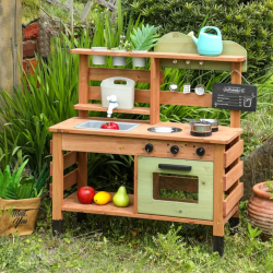 Drewniana Kuchnia Błotna Ogrodowa Mud Kitchen Outdoor 3+ | BUBA TOYS