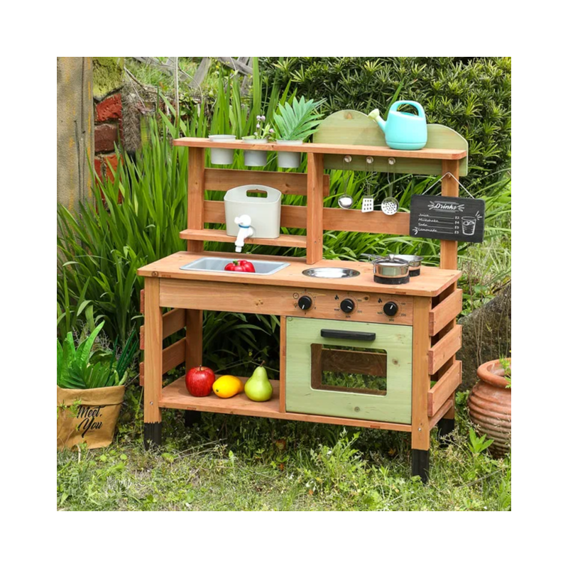 Drewniana Kuchnia Błotna Ogrodowa Mud Kitchen Outdoor 3+ | BUBA TOYS