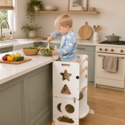 Drewniany Pomocnik Kuchenny 3w1 Kitchen Helper | BubaToys