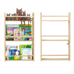 Drewniana Biblioteczka Wisząca dla Dzieci 72 cm | BubaToys