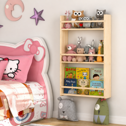 Drewniana Biblioteczka Wisząca dla Dzieci 72 cm | BubaToys