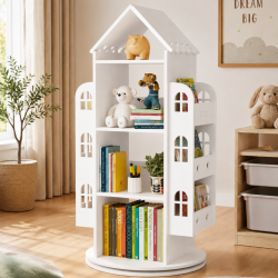 Obrotowa Biblioteczka Regał dla Dzieci Domek 360° | BubaToys