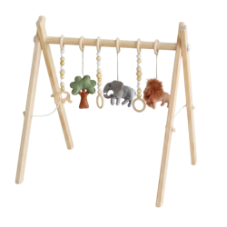 Drewniany Stojak Edukacyjny dla Niemowląt Safari | Buba Toys