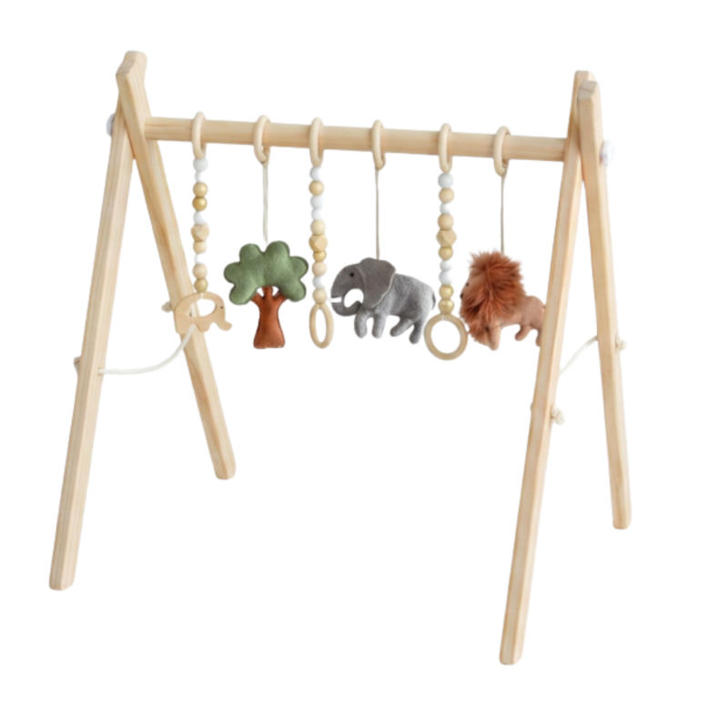 Drewniany Stojak Edukacyjny dla Niemowląt Safari | Buba Toys