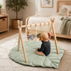 Drewniany Stojak Edukacyjny dla Niemowląt Safari | Buba Toys