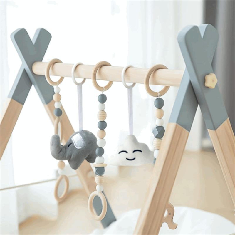 Drewniany Stojak Edukacyjny dla Niemowląt Słonik | Buba Toys