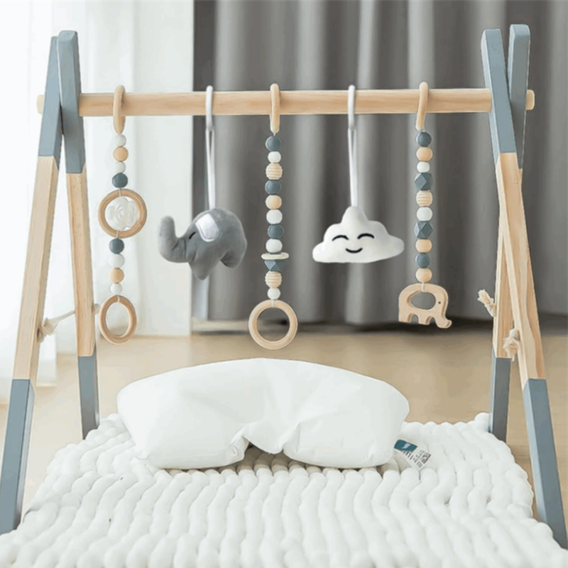 Drewniany Stojak Edukacyjny dla Niemowląt Słonik | Buba Toys