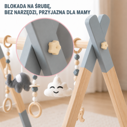 Drewniany Stojak Edukacyjny dla Niemowląt Słonik | Buba Toys