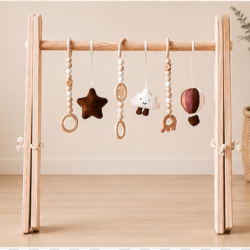 Drewniany Stojak Edukacyjny dla Niemowląt Niebo | Buba Toys
