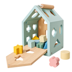 Drewniany Sorter Kształtów Domek z Klockami 1+ | Buba Toys