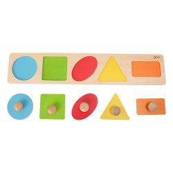 Drewniana Układanka Geometryczna dla Dzieci 12m+ | Buba Toys