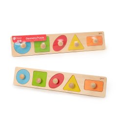 Drewniana Układanka Geometryczna dla Dzieci 12m+ | Buba Toys
