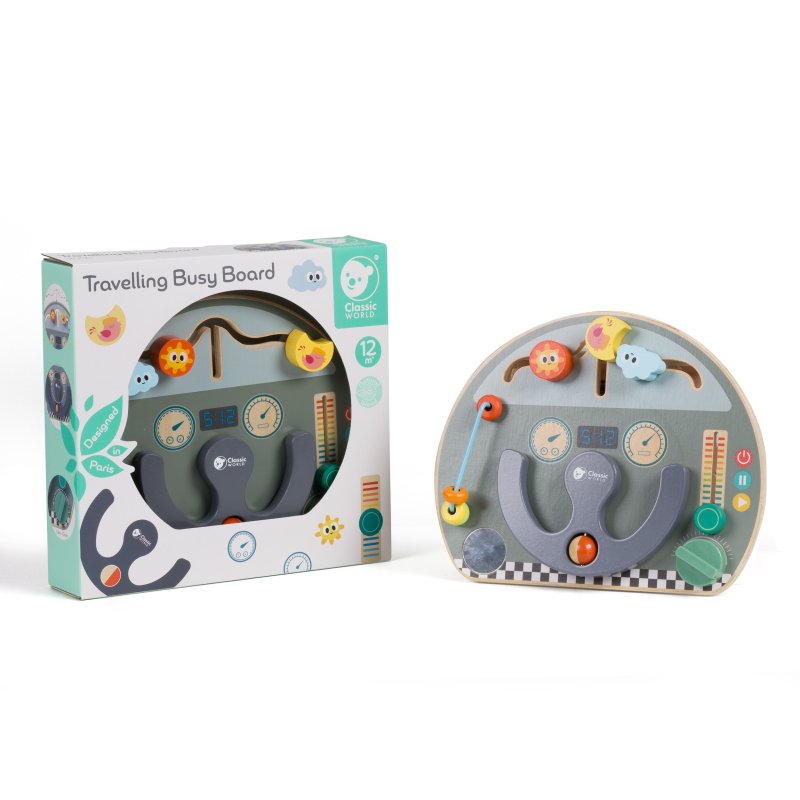 Classic World Tablica Manipulacyjna 6w1 Montessori 12m+ | Buba Toys