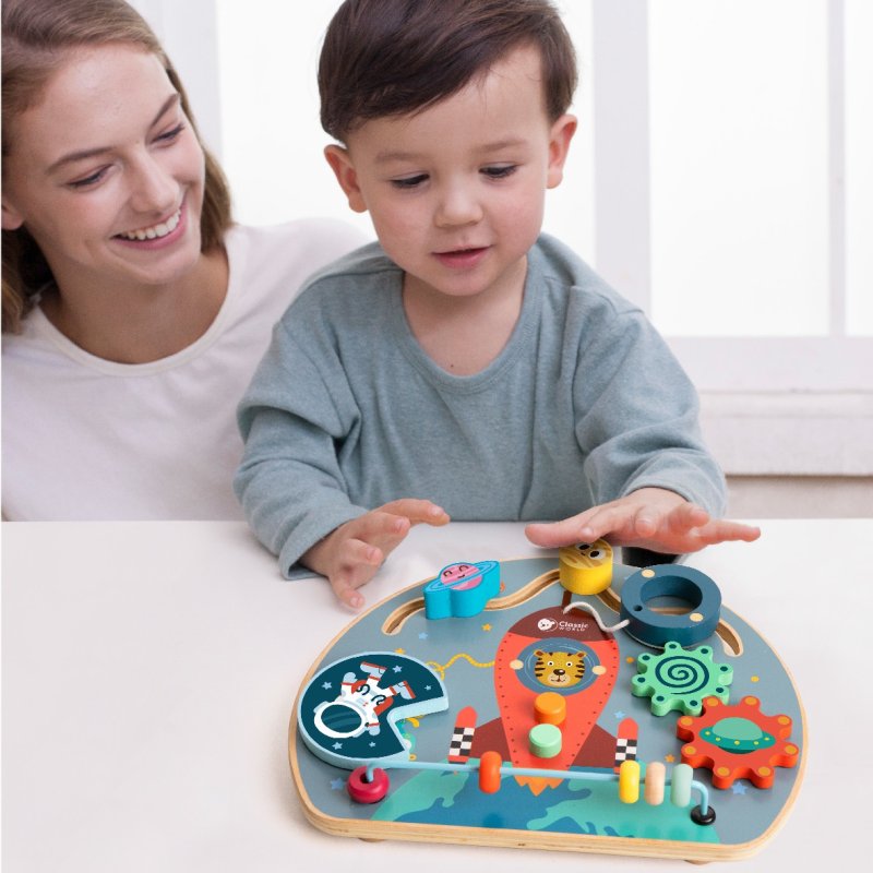 Classic World Tablica Manipulacyjna Sensoryczna 6w1 12m+ | Buba Toys
