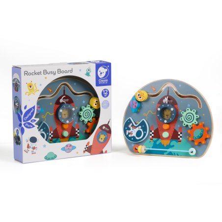 Classic World Tablica Manipulacyjna Sensoryczna 6w1 12m+ | Buba Toys