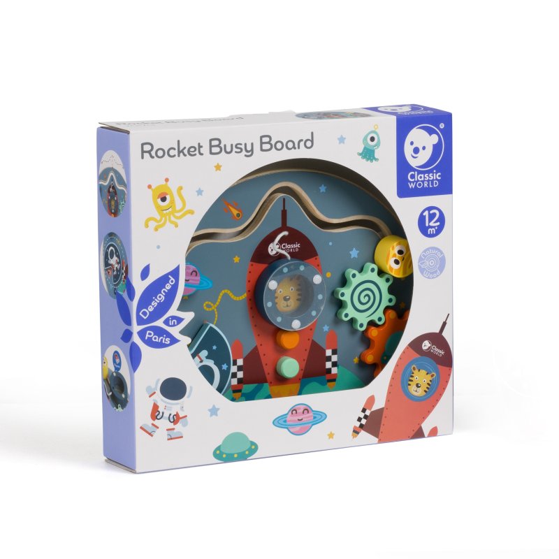 Classic World Tablica Manipulacyjna Sensoryczna 6w1 12m+ | Buba Toys