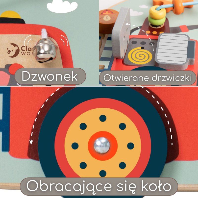 Classic World Tablica Manipulacyjna Straż Pożarna 6w1 12m+ | Buba Toys