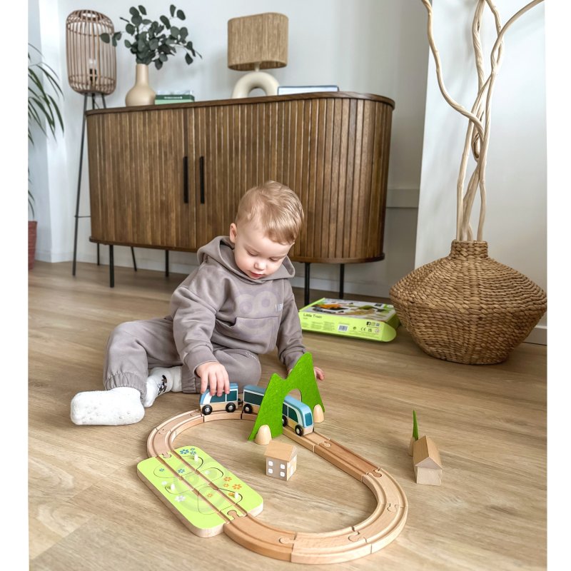 Classic World Drewniana Kolejka Pociąg Tory 40 el. 3+ | Buba Toys