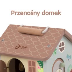 Classic World Drewniany Domek z Zamkami Kluczykami 18m+ | Buba Toys