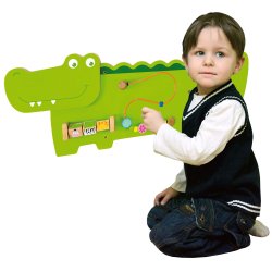 Viga Toys Tablica Manipulacyjna Krokodyl Montessori 18m+ | Buba Toys