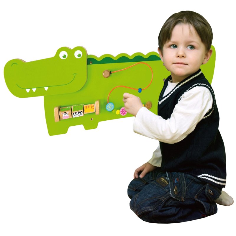 Viga Toys Tablica Manipulacyjna Krokodyl Montessori 18m+ | Buba Toys