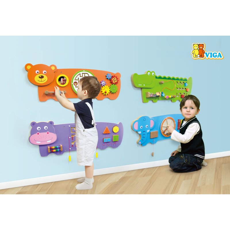 Viga Toys Tablica Manipulacyjna Krokodyl Montessori 18m+ | Buba Toys