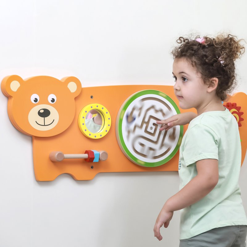 Viga Toys Tablica Manipulacyjna Miś Montessori 18m+ | Buba Toys