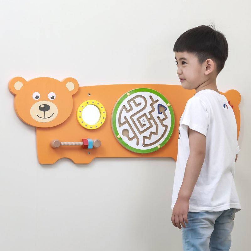 Viga Toys Tablica Manipulacyjna Miś Montessori 18m+ | Buba Toys
