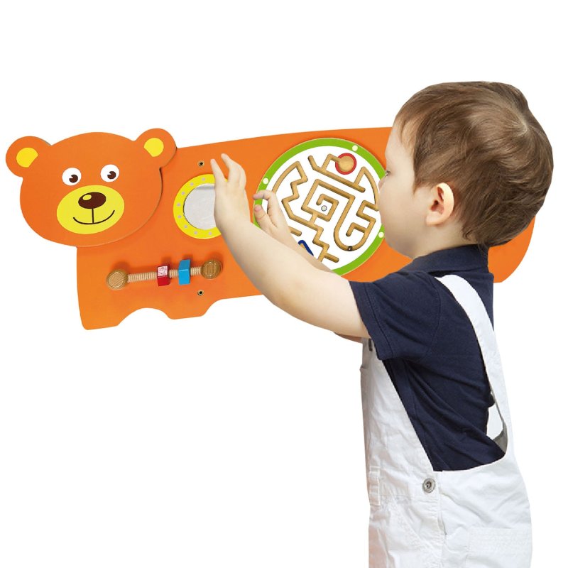 Viga Toys Tablica Manipulacyjna Miś Montessori 18m+ | Buba Toys