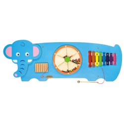 Viga Toys Tablica Manipulacyjna Słoń z Cymbałkami 18m+ | Buba Toys