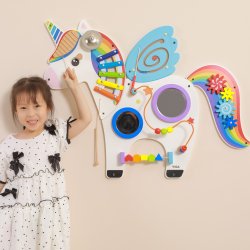 Viga Toys Tablica Manipulacyjna Jednorożec Montessori 3+ | Buba Toys