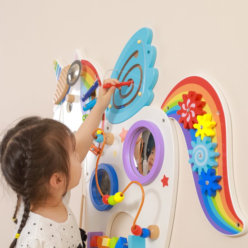 Viga Toys Tablica Manipulacyjna Jednorożec Montessori 3+ | Buba Toys
