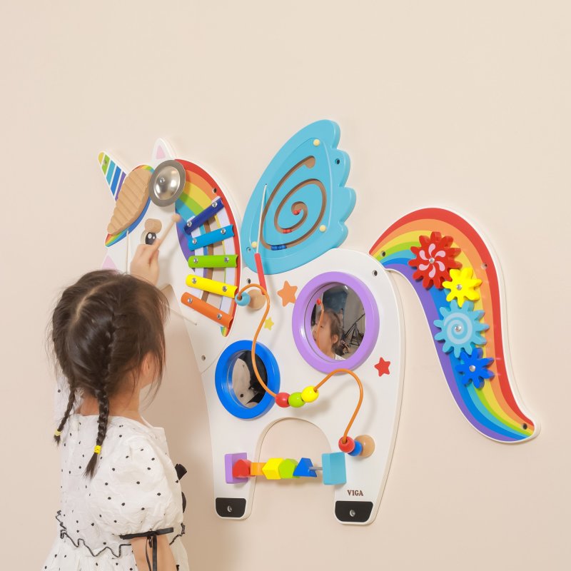 Viga Toys Tablica Manipulacyjna Jednorożec Montessori 3+ | Buba Toys