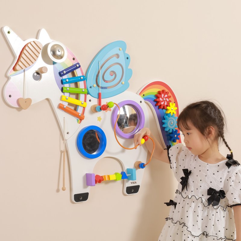 Viga Toys Tablica Manipulacyjna Jednorożec Montessori 3+ | Buba Toys