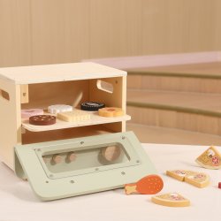 Viga Toys Drewniany Piekarnik Toster z Jedzeniem 3+ | Buba Toys